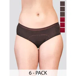 Kalyani Pack Of 6 Cotton Bikini Briefs Emy_S_CFE_CFE_CFE_MRN_MRN_MRN_P6-picture-33