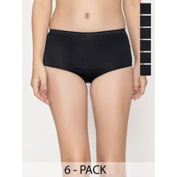 Kalyani Pack Of 6 Cotton High Coverage Hipster Briefs Orion_S_BLK_BLK_BLK_BLK_BLK_BLK_P6-picture-17