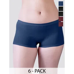 Kalyani Pack Of 6 Mid Rise Boy Short Briefs Willow_S_BLK_BLK_ORS_ORS_PBLE_PBLE_P6-picture-11