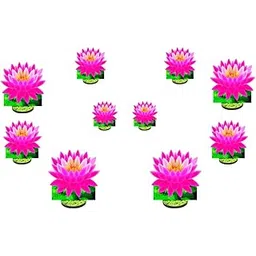 KAMALSET 10 PCS MDF Wooden Cutouts | Decorative Home & Office Decor | Stylish Lotus Design for Modern Interiors-picture-11