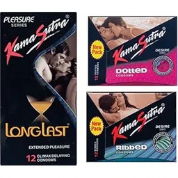 KamaSutra Ribbed, Longlast, Dotted Condom (36S)-Set of 3-picture-15