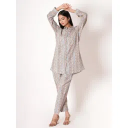 Kameez by Pooja Multicolor Printed Cotton Co-ord Set (Set of 2)-picture-15