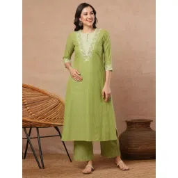 Kami Kubi Green Cotton Solid Kurti-picture-36