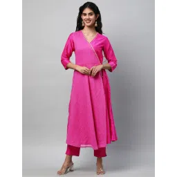 Kami Kubi Pink Embellished Angrakha Kurta-picture-11