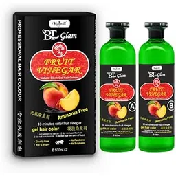 Kamill BT Glam Fruit Vinegar Gel Hair Color Black 1000ml | Stain Free | Organic & Natural Hair Dye | No Ammonia | Hair Gel Color for Men & Women | Long Lasting | Covers Grey | Natural Black Dye-picture-13