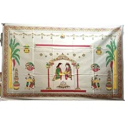 kamini enterprise Cotton Antarpat Wedding Mandap Designed Antarpat |The Cloth Held in Front of The Groom| Holy Shawl (1ps)-picture-1