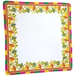 kamini enterprise Wedding Handwork Cotton Kutchi Work Embroidered Kanku Pagla Rumal (Bride's and Baby Welcome) (1ps/Squre)-picture-49