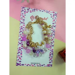 Kamule Girls Gold-Plated Royal Princess Fairy Tale Floral Beaded Wraparound Bracelet-picture-21