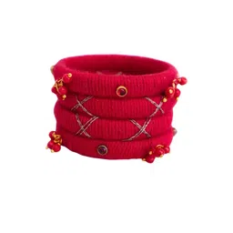 Kamule Women Pack Of 4 Cotton Thread Stone Embedded Bangles-picture-57