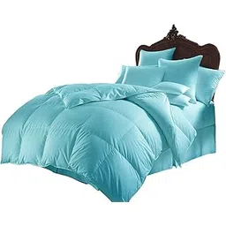 Kanak Bedding- Luxurious Ultra Soft 1 Piece Alternative Quilted Comforter 300 GSM 600 Thread Pure Organic Cotton.!! (Aqua Blue,Full/Queen)-picture-20