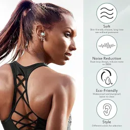 kanakadhara KANAKADHAR 2 Ear Plugs – Stylish Certified Hearing Protection for Concerts & Festivals, Live Events, Musicians, Sports, DJs and Nightlife – 17dB Noise Reduction Earplugs (Black, L,M,S) image 5