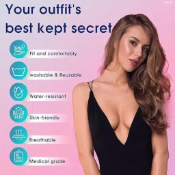 kanakadhara Reusable Nipple Covers Comfortable Invisible Adhesive Silicone Pasties for Women | Boob Lift Cups and Tapes for Breast Push-Up/Lift image 1