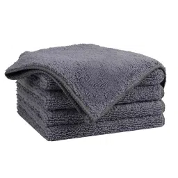 Kangaroo 40x40 cm 350 GSM Grey Multipurpose Cleaning Microfiber Cloth (Pack of 4)-picture-13