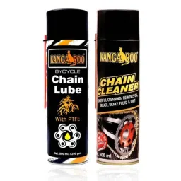 Kangaroo 500ml Bicycle Chain Lube &a; 500ml PTFE Protection Wet Finish Chain Cleaner Spray Combo for All Weather Conditions-picture-36