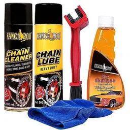 Kangaroo Bike Care Kit with 500ml Chain Lube Spray, 500ml Chain Cleaner Spray, 300ml Bike Shampoo &a; Chain Cleaner Brush-picture-30