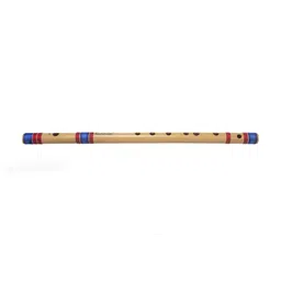 Kanha Bansuri Flute - D Scale Natural Medium Assam Bamboo - 17 Inch Right Handed Music Instrument With Cover image 3