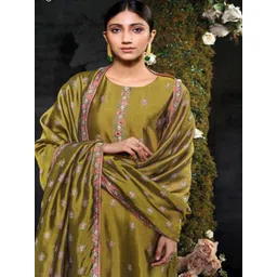 KANHA TEXTILES Woven Design Pure Silk Unstitched Dress Material-picture-22