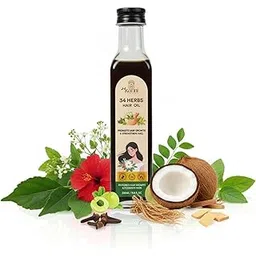 Kanni Ayurveda 34 Herbs Hair Oil, 250ml, Natural Hair Growth & Anti-Dandruff Treatment-picture-53