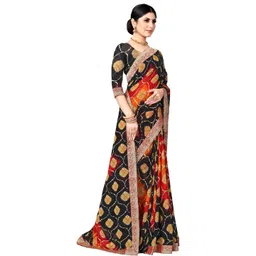 KANOODA Bandhani Printed Lace Bandhani Saree With Blouse Piece-picture-19