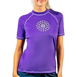 kanu surf Women's Audrey Short Sleeved UPF 50+ Active Rashguard and Workout Top-picture-20