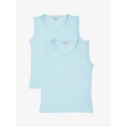 Kanvin Boys Pack of 2 Blue Ribbed Thermal Vests-picture-54