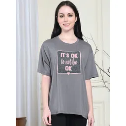 Kanvin Women Printed Cotton Lounge T-Shirt-picture-11