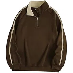 kanzul -fashion passion Men's Lightweight Cotton Fleece Quarter-Zip Pullover Hoodie – Soft, Warm Sweatshirt for Winter & Casual Wear-picture-39