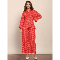 KAORI BY SHREYA AGARWAL Bliss Checked Pure Cotton Shirt & Trousers Co-Ords-picture-30