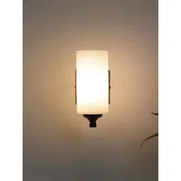 Kapoor Lamp Shades Andretti Single Light Bathroom Wall Fitting In Black Finish With Frosted White Glass-picture-41