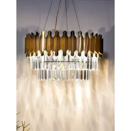 Kapoor Lamp Shades Brass & Copper Crystal Sanleen 9 Light Chandelier-picture-28