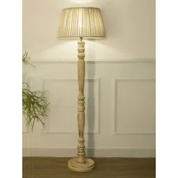 kapoor lamp shades Kapoor E Illuminations Siemon Distress White Wood Single Light Floor Lamp-picture-32