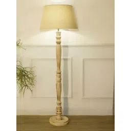 kapoor lamp shades Kapoor E Illuminations Siemon Distress White Wood Single Light Floor Lamp-picture-33