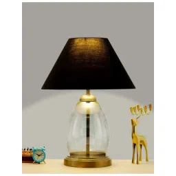 kapoor lamp shades Kapoor E Illuminations 'Tiered' Black & Transparent Glass Table Lamp - Set of 1-picture-37