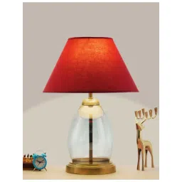 kapoor lamp shades Kapoor E Illuminations 'Tiered' Maroon & Transparent Glass Table Lamp - Set of 1-picture-36