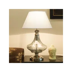 kapoor lamp shades Kapoor E Illuminations White Delicea Luster Metal & Glass Table Lamp - Set of 1-picture-34