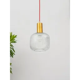 Kapoor Lamp Shades Transparent Glass Demarius Single Light Hanging Pendant Ceiling Light-picture-19