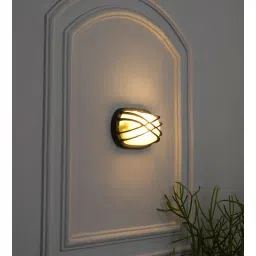 kapoor lampshades Aqua Oval Grey Outdoor Wall Light-picture-32