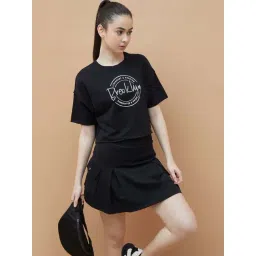 Kappa Black Cotton Regular Fit T-Shirt-picture-33