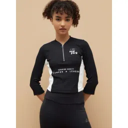 Kappa Black Regular Fit Printed Sports Top-picture-43