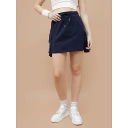 Kappa Dark Blue Cotton Regular Fit Skirt-picture-18