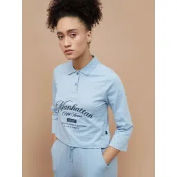 Kappa Light Blue Cotton Regular Fit Printed Polo T-Shirt-picture-19