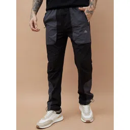 Kappa Men Colourblocked Relaxed-Fit Mid-Rise Track Pants-picture-45