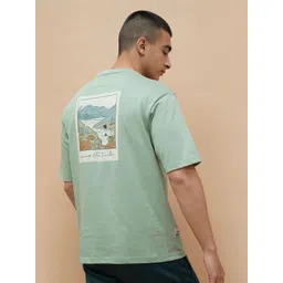 Kappa Men Graphic Printed Round Neck Cotton Oversized T-shirt-picture-41