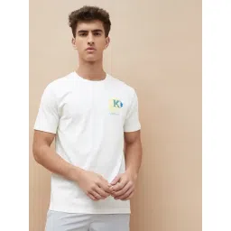 Kappa Off White Cotton Regular Fit Printed T-Shirt-picture-35