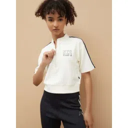 Kappa Off White Regular Fit Printed Top-picture-40