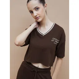 Kappa Typography Printed V Neck Short Sleeves T-shirt-picture-39