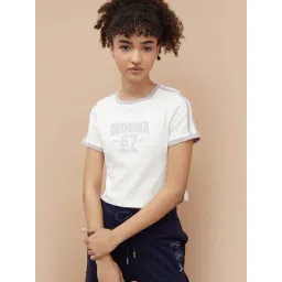 Kappa White Cotton Regular Fit Printed T-Shirt-picture-24