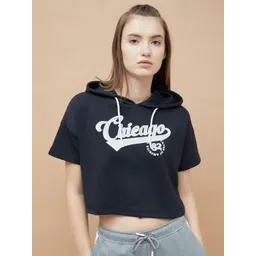 Kappa Women Typography Printed Hooded T-shirt-picture-35