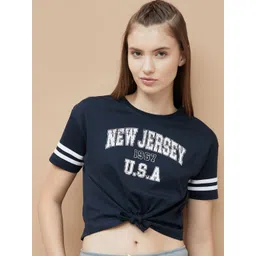 Kappa Women Typography Printed Round Neck Cotton T-shirt-picture-39