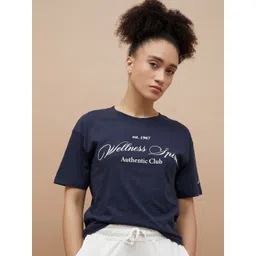 Kappa Women Typography Printed Round Neck Pure Cotton T-shirt-picture-37